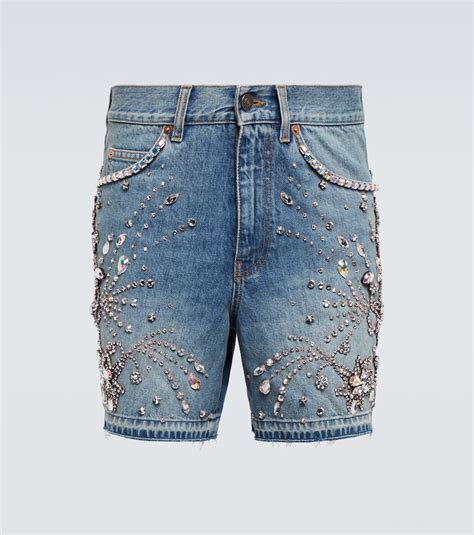 gucci capri shorts|gucci denim shorts.